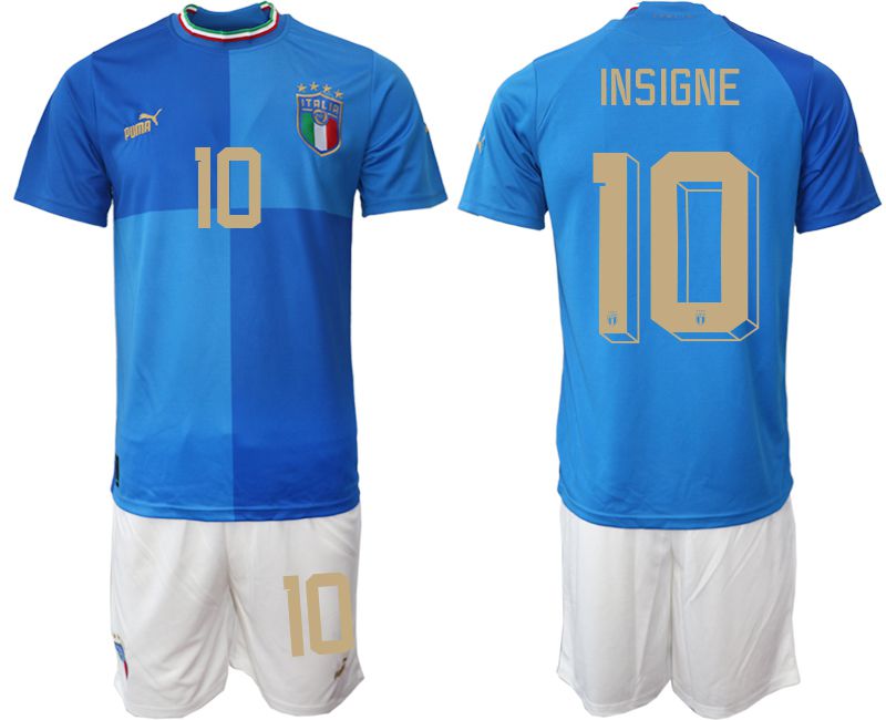 Men 2022 World Cup National Team Italy home blue 10 Soccer Jerseys